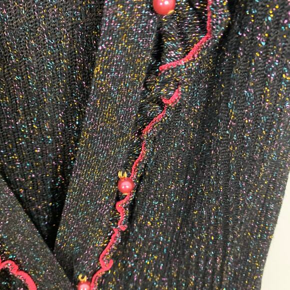 Parakian Black Glitter Cropped Jumpsuit - Picture 7 of 9